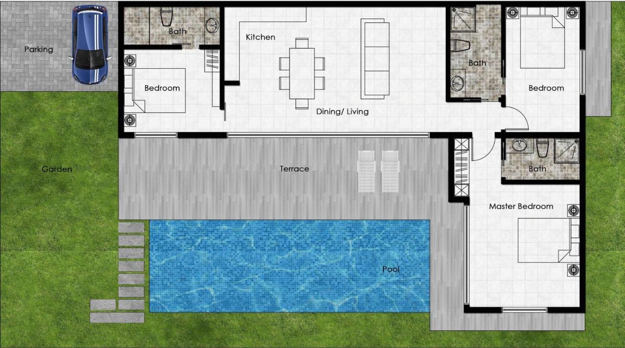 Stylish Pool Villa - 10 Mins Walk To The Beach Ko Lanta Екстериор снимка